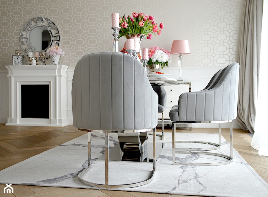 Nowoczesna jadalnia w stylu Glamour - meble do jadalni - stół krzesło glamour - zdjęcie od PRIMAVERA-HOME.COM