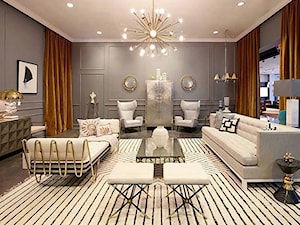 Wnętrza w stylu Modern Classic - Duży szary salon, styl glamour - zdjęcie od PRIMAVERA-HOME.COM