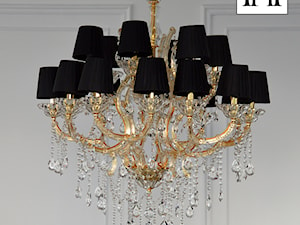 Nowoczesne oświetlenie - złoty kryształowy żyrandol w stylu Glamour - zdjęcie od PRIMAVERA-HOME.COM