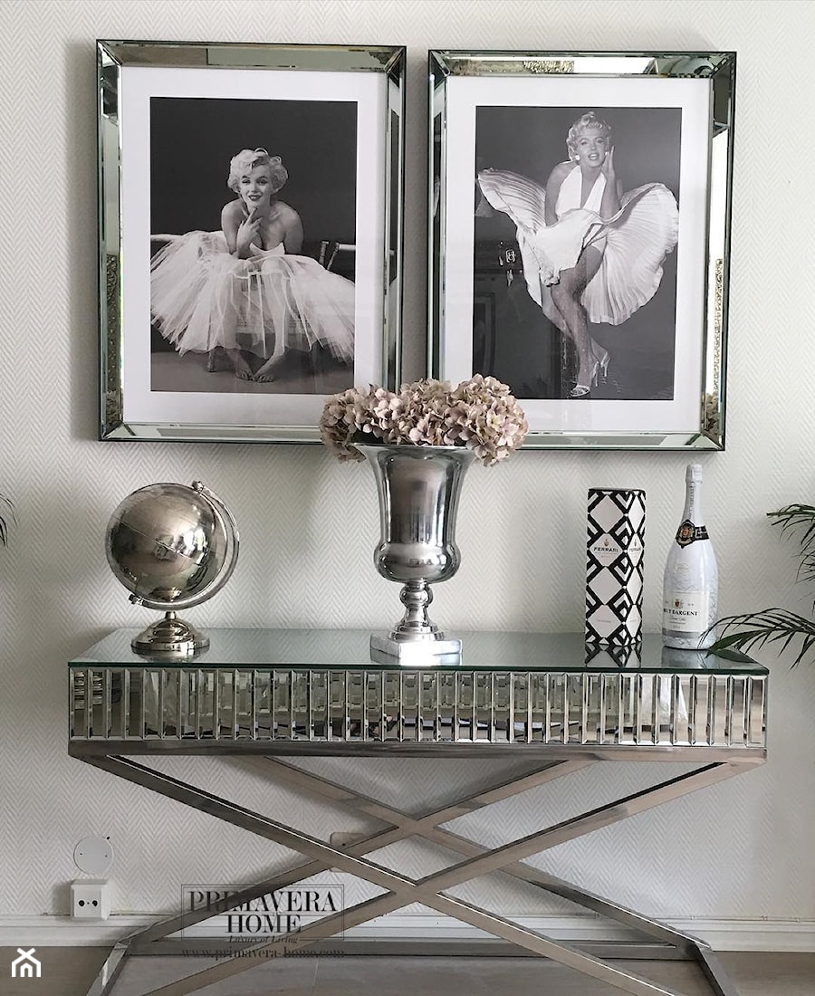 Obrazy w lustrzanych ramach - Salon, styl glamour - zdjęcie od PRIMAVERA-HOME.COM