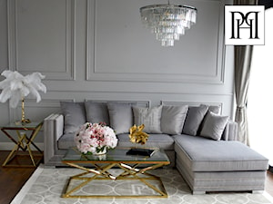 Meble tapicerowane w stylu Glamour - nowoczesna sofa narożna - zdjęcie od PRIMAVERA-HOME.COM