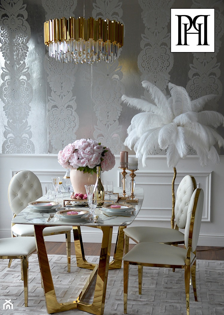 Oświetlenie - nowoczesny kryształowy złoty żyrandol w stylu Glamour - zdjęcie od PRIMAVERA-HOME.COM - Homebook