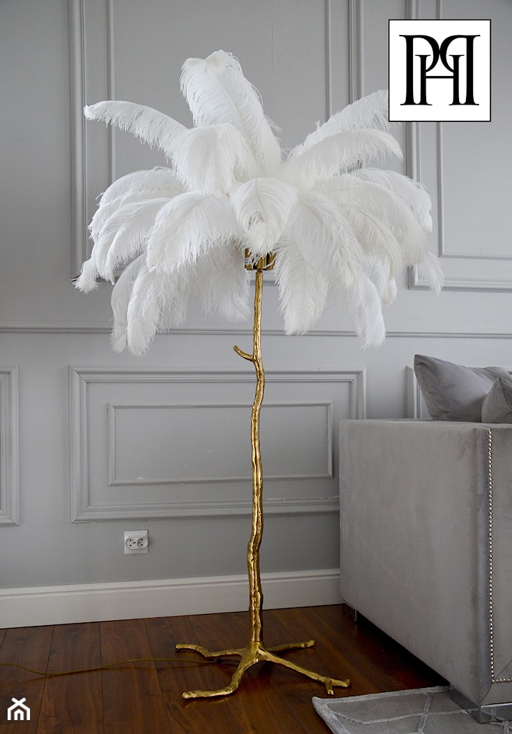 Nowoczesne oświetlenie - złota lampa pióra w stylu Glamour - zdjęcie od PRIMAVERA-HOME.COM - Homebook