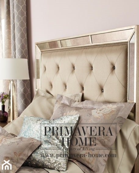 Łóżko tapicerowane lustrzane nowoczesne styl nowojorski glamour HOLLYWOOD - zdjęcie od PRIMAVERA-HOME.COM - Homebook