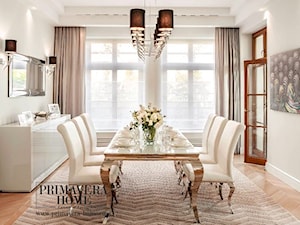 Wnętrza w stylu Modern Classic - Duża szara jadalnia jako osobne pomieszczenie, styl glamour - zdjęcie od PRIMAVERA-HOME.COM