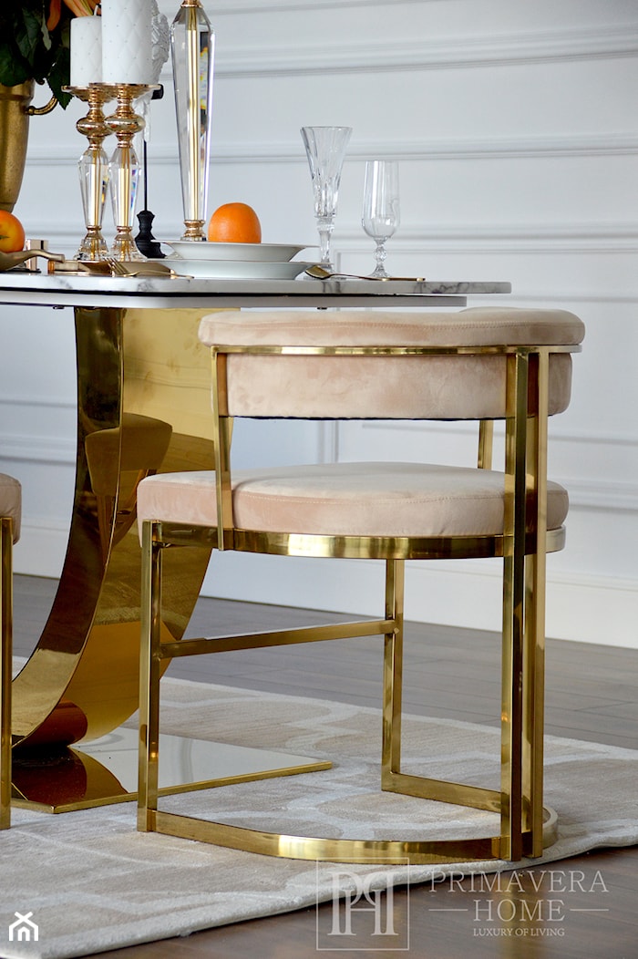 Krzesła stół glamour do jadalni - jadalnia w stylu glamour - zdjęcie od PRIMAVERA-HOME.COM - Homebook