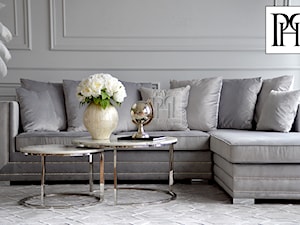 Tapicerowana nowoczesna sofa narożnik w stylu Glamour - zdjęcie od PRIMAVERA-HOME.COM