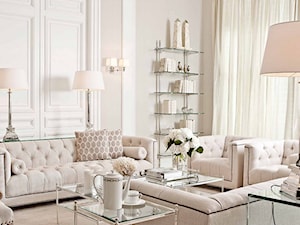 SOFY nowoczesne, glamour, nowojorskie - Średni biały szary salon, styl glamour - zdjęcie od PRIMAVERA-HOME.COM