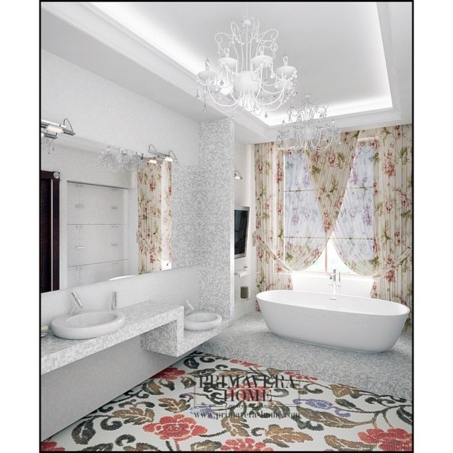 Łazienka w stylu Glamour z obrazem z mozaiki - Łazienka, styl glamour - zdjęcie od PRIMAVERA-HOME.COM
