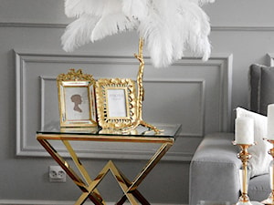 Nowoczesne oświetlenie - złota lampa z piórami w stylu Glamour - zdjęcie od PRIMAVERA-HOME.COM