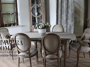 Wnętrza w stulu PROWANSALSKIM I SHABBY CHIC - Średnia biała jadalnia, styl prowansalski - zdjęcie od PRIMAVERA-HOME.COM