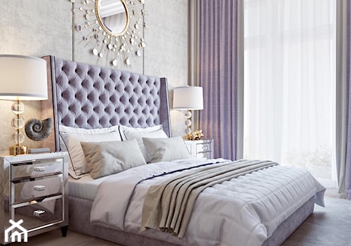 Meble tapicerowane na zamówinie w stylu nowojorskim i glamour - Średnia sypialnia z balkonem / tarasem, styl glamour - zdjęcie od PRIMAVERA-HOME.COM