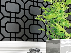Geometryczne tapety w stylu nowojorskim i glamour - Salon, styl glamour - zdjęcie od PRIMAVERA-HOME.COM