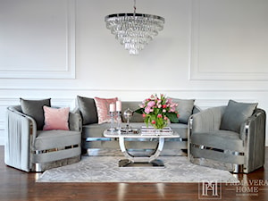Nowoczesna sofa fotel glamour - salon w stylu glamour - meble wypoczynkowe - zdjęcie od PRIMAVERA-HOME.COM
