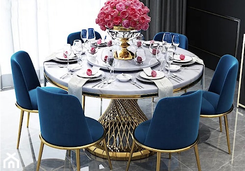 stół do jadalni, stół jadalniany, stół okrągły, stół okrągły glamour - zdjęcie od PRIMAVERA-HOME.COM
