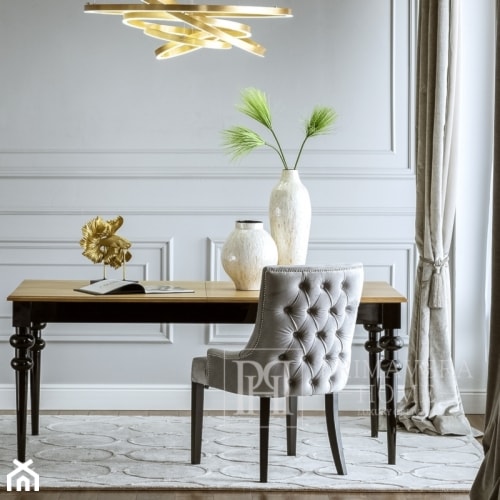 Jadalnia w stylu klasycznym - meble tapicerowane meble lakierowane stół krzesło glamour - zdjęcie od PRIMAVERA-HOME.COM