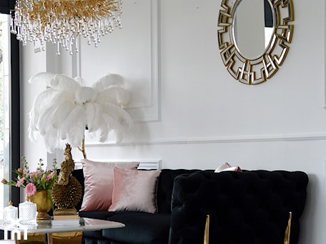 Aranżacje wnętrz - Salon: Meble tapicerowane - czarna elegancka sofa w stylu Glamour - PRIMAVERA-HOME.COM. Przeglądaj, dodawaj i zapisuj najlepsze zdjęcia, pomysły i inspiracje designerskie. W bazie mamy już prawie milion fotografii!