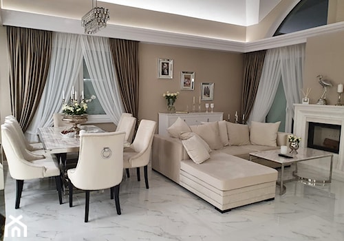 Nowoczesny salon w stylu Glamour - aranżacja klientki Primavera Home - zdjęcie od PRIMAVERA-HOME.COM