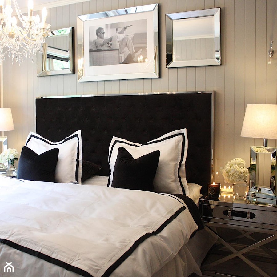 Sypialnia w stylu Modern Classic - Średnia beżowa sypialnia, styl glamour - zdjęcie od PRIMAVERA-HOME.COM