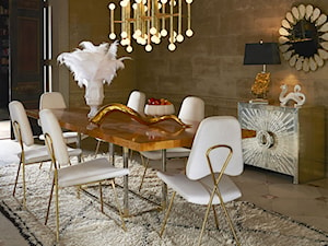 Wnętrza w stylu Modern Classic - Salon z jadalnią, styl glamour - zdjęcie od PRIMAVERA-HOME.COM