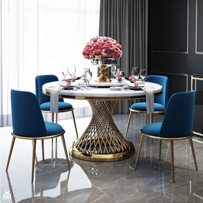 stół do jadalni, stół glamour, stół okrągły - zdjęcie od PRIMAVERA-HOME.COM - Homebook