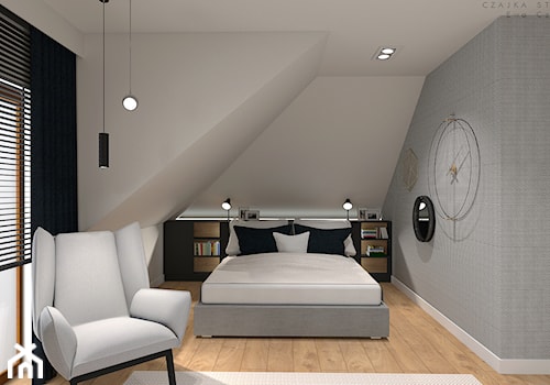 Sypialnia ze skosami - zdjęcie od Czajka Studio
