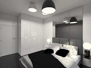 Sedno tkwi w detalach - Średnia biała szara sypialnia, styl nowoczesny - zdjęcie od Creoline