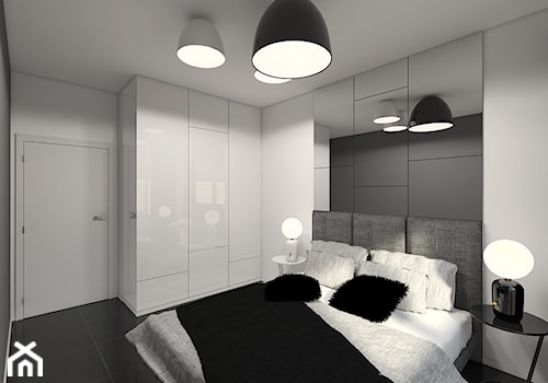 Sedno tkwi w detalach - Średnia biała szara sypialnia, styl nowoczesny - zdjęcie od Creoline