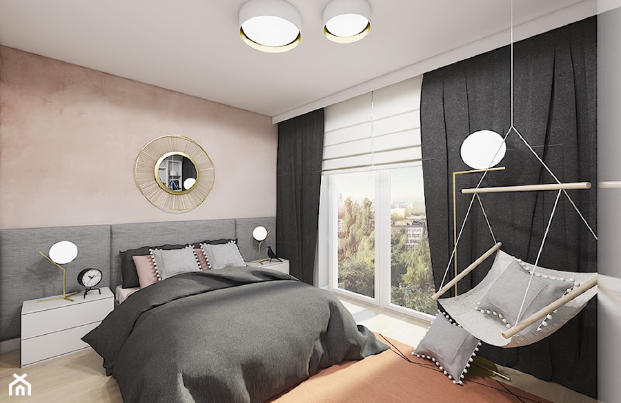 Pale Pink dla dwojga - Średnia beżowa sypialnia, styl nowoczesny - zdjęcie od Creoline