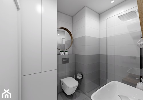 W Stylu Ombre - Mała bez okna z punktowym oświetleniem łazienka, styl nowoczesny - zdjęcie od Creoline
