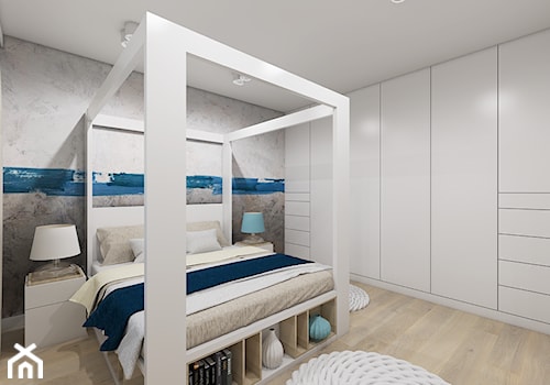 Burza piaskowa - Średnia biała sypialnia, styl nowoczesny - zdjęcie od Creoline