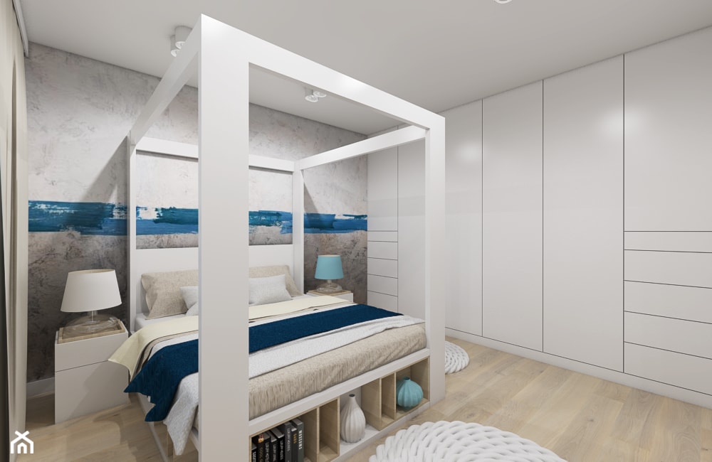 Burza piaskowa - Średnia biała sypialnia, styl nowoczesny - zdjęcie od Creoline - Homebook