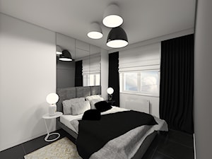 Sedno tkwi w detalach - Mała szara sypialnia, styl nowoczesny - zdjęcie od Creoline