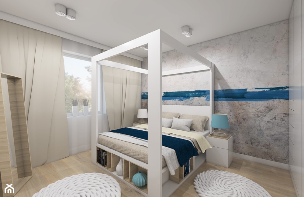 Burza piaskowa - Średnia biała szara sypialnia, styl nowoczesny - zdjęcie od Creoline - Homebook