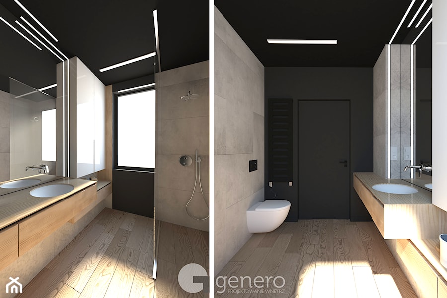Średnia łazienka z oknem, styl nowoczesny - zdjęcie od Genero
