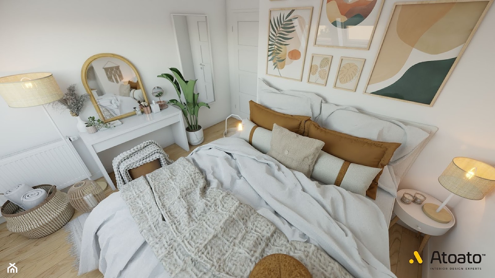 sypialnia w stylu boho - zdjęcie od Studio Projektowe Atoato - Homebook