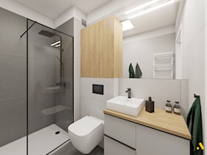 Łazienka z wanną i prysznicem - zdjęcie od Studio Projektowe Atoato