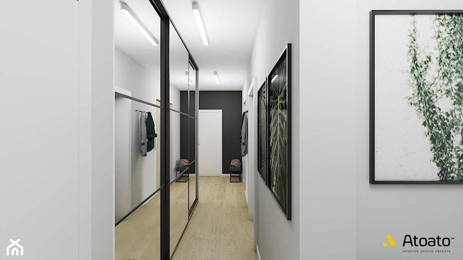 długi korytarz mieszkaniu - zdjęcie od Studio Projektowe Atoato
