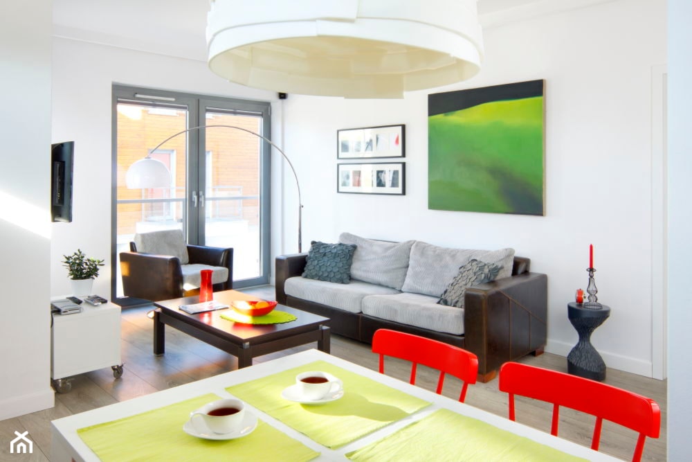 mieszkanie trzy kolory - Kuchnia, styl nowoczesny - zdjęcie od Studio Projektowe Atoato - Homebook