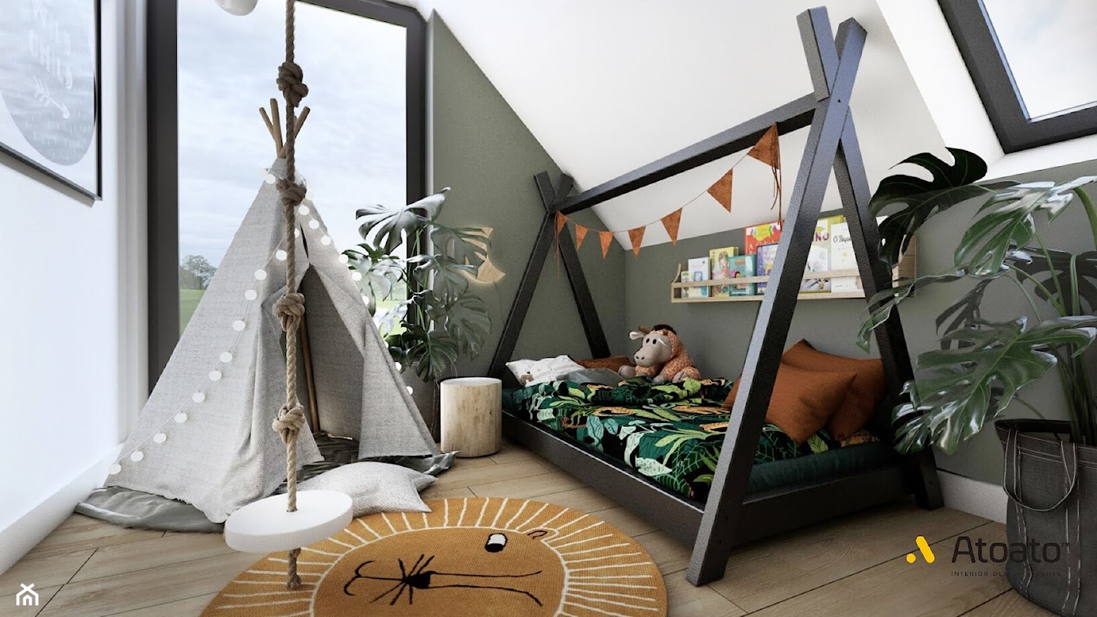pokój dziecka w zieleni - zdjęcie od Studio Projektowe Atoato - Homebook