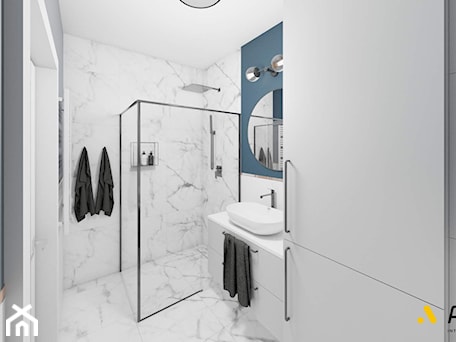 Aranżacje wnętrz - Łazienka: łazienka w stylu nowoczesnym z marmurem - Studio Projektowe Atoato. Przeglądaj, dodawaj i zapisuj najlepsze zdjęcia, pomysły i inspiracje designerskie. W bazie mamy już prawie milion fotografii!