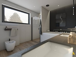 Łazienka z prysznicem i wanną - zdjęcie od Studio Projektowe Atoato