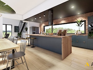 kuchnia z długim oknem - zdjęcie od Studio Projektowe Atoato