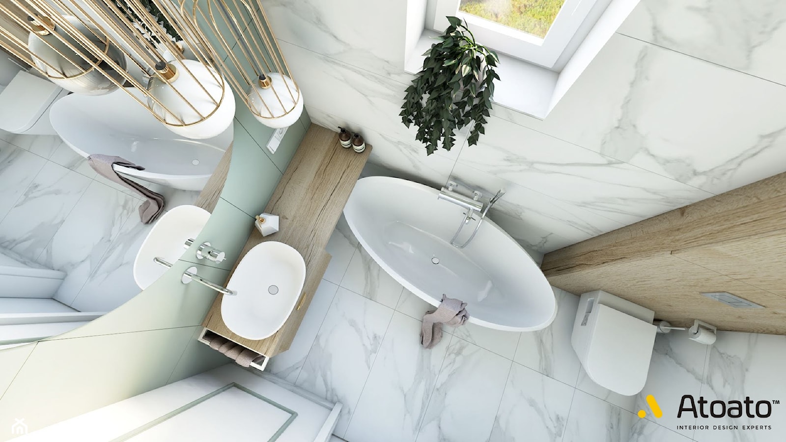 łazienka w stylu nowoczesnym - zdjęcie od Studio Projektowe Atoato - Homebook