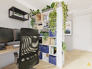 Biuro z ażurową regałem - zdjęcie od Studio Projektowe Atoato