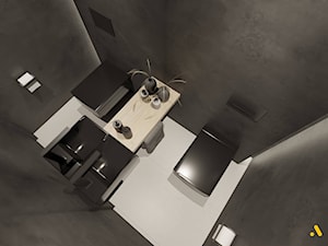 Czarna toaleta w strefie spa - zdjęcie od Studio Projektowe Atoato
