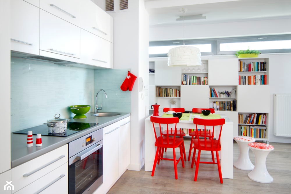 mieszkanie trzy kolory - Kuchnia, styl nowoczesny - zdjęcie od Studio Projektowe Atoato - Homebook