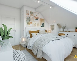 sypialnia ze skosami w stylu boho - zdjęcie od Studio Projektowe Atoato - Homebook