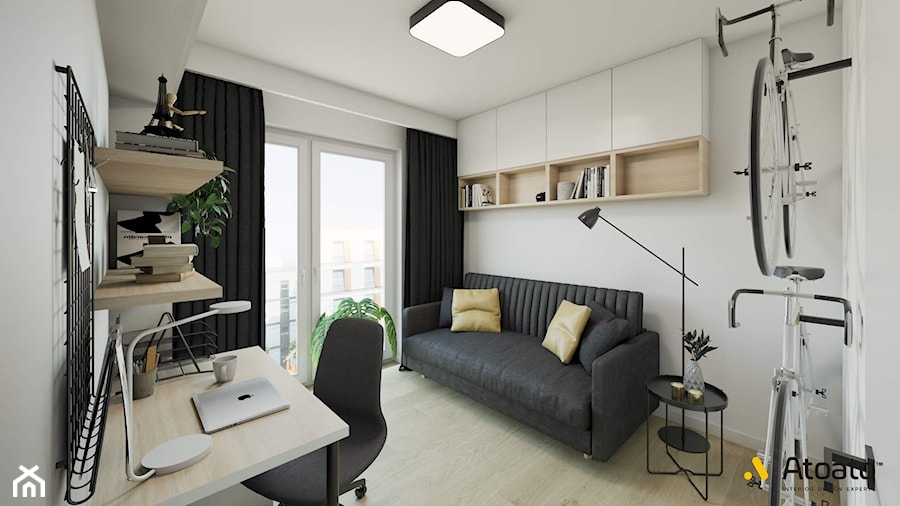 domowe biuro w mieszkaniu - zdjęcie od Studio Projektowe Atoato