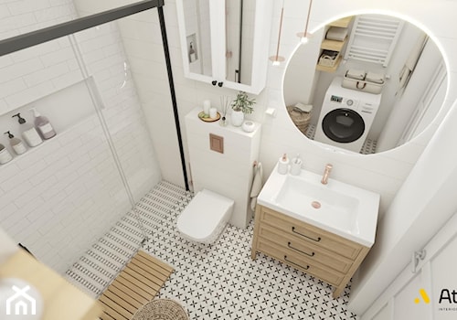 łazienka w stylu boho - zdjęcie od Studio Projektowe Atoato